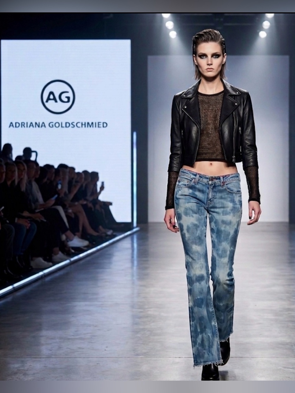 New AG Adriana Goldschmied designer distressed flared denim jeans sz 29